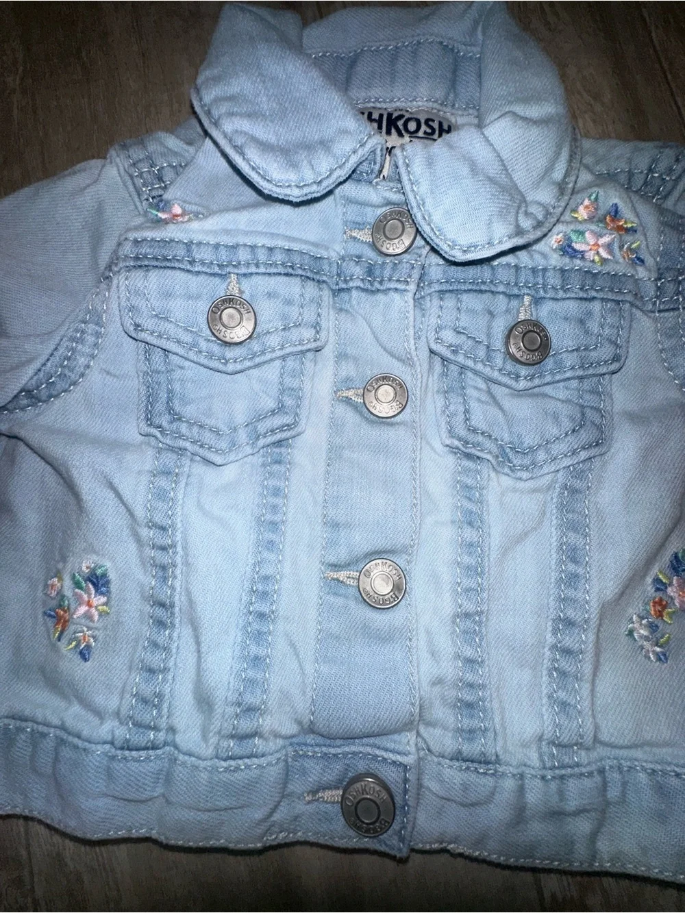 OshKosh B'gosh Pale Blue Embroidered Denim Jacket